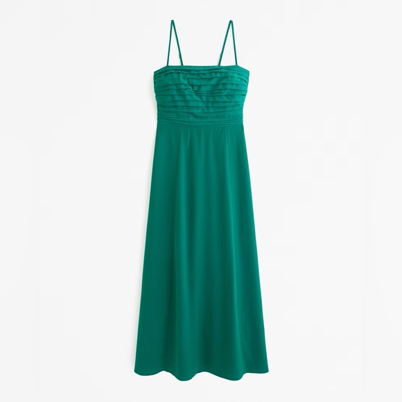 🌿Abercrombie & Fitch Emerson Crepe Midi Dress | Green | XS🌿 - Picture 7 of 11